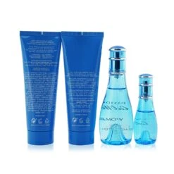 Davidoff Cool Water Coffret: Eau De Toilette Spray 50ml/1.7oz + Eau De Toilette Spray 15ml/0.5oz + Body Lotion 75ml/2.5oz + Shower Gel 75ml/2.5oz 4pcs -Demet Perfume Shop 17476139314 2