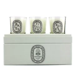 Diptyque Mini Candle Coffret: (Baies, Figuier, Roses) 3x 70g/2.4oz