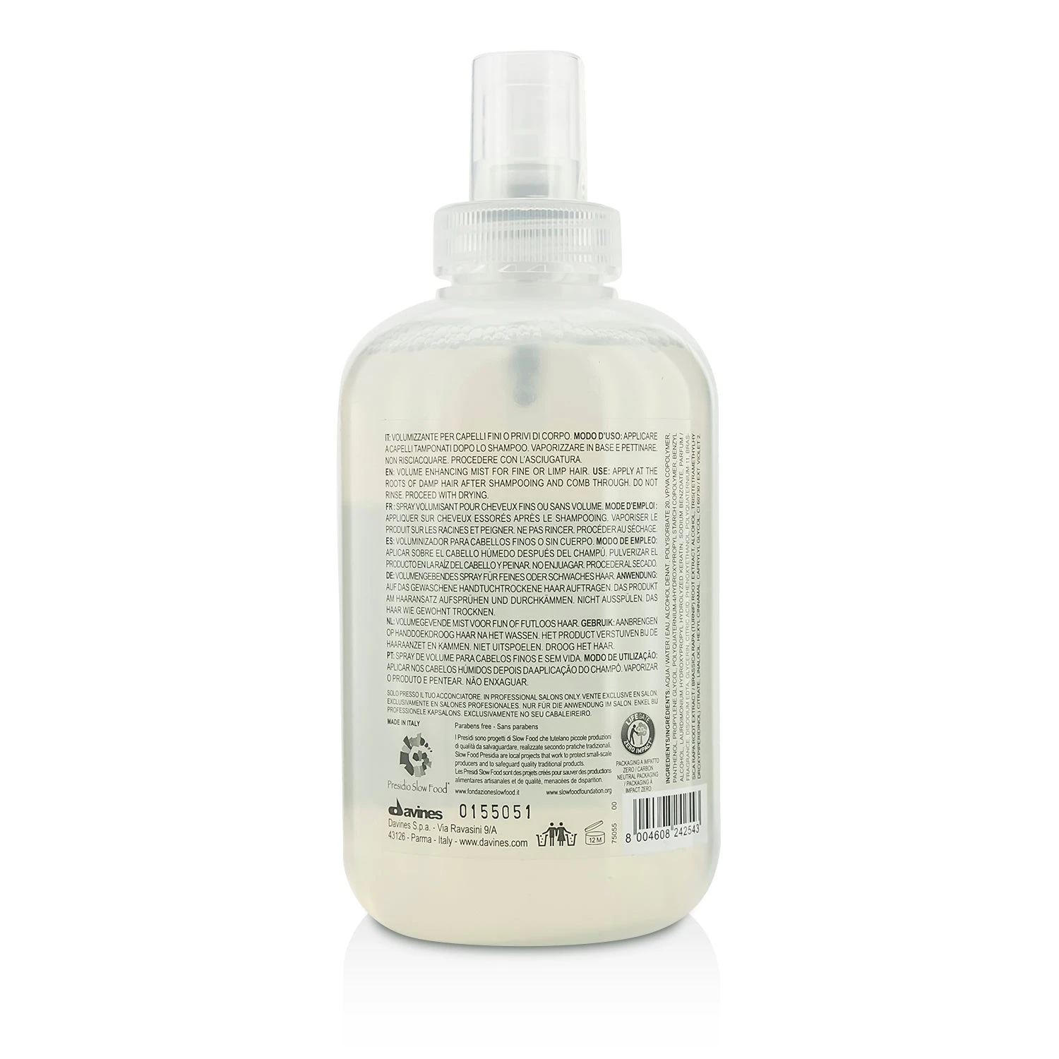 Davines Volu Hair Mist Volume Booster (For Fine Or Limp Hair) 250ml/8.45oz 4 Davines Volu Hair Mist Volume Booster (For Fine Or Limp Hair) 250ml/8.45oz - Image 2