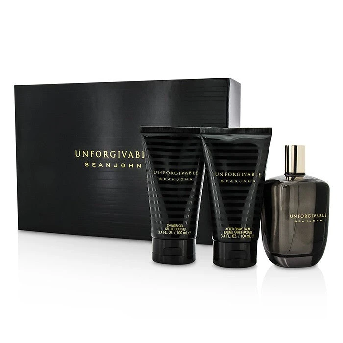 Sean John Unforgivable Coffret: Eau De Toilette Spray + After Shave Balm 100ml/3.4oz + Shower Gel 100ml/3.4oz 3pcs 125ml/4.2oz 3 Sean John Unforgivable Coffret: Eau De Toilette Spray + After Shave Balm 100ml/3.4oz + Shower Gel 100ml/3.4oz 3pcs 125ml/4.2oz