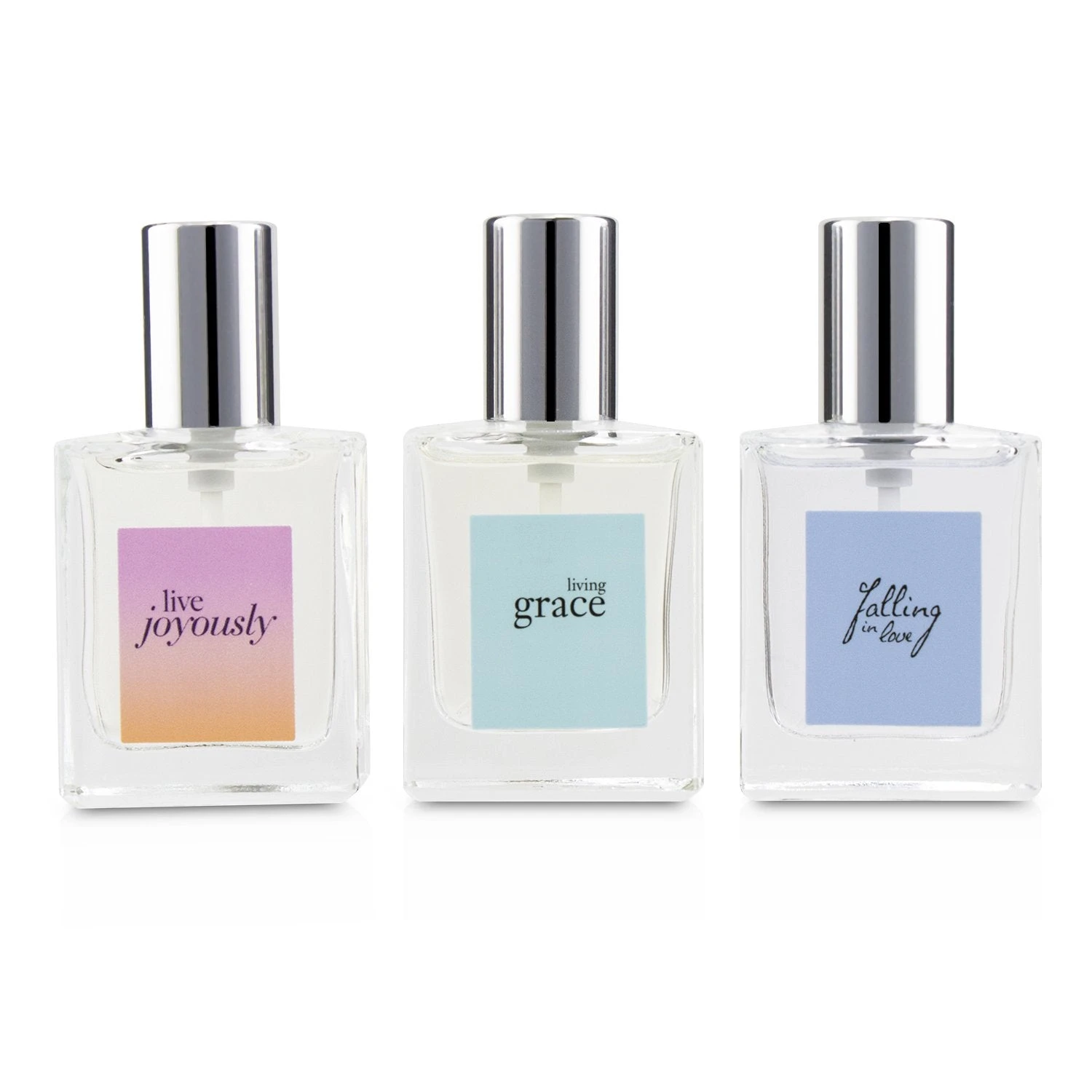 Philosophy Notes Of Joy, Love & Grace Coffret: Live Joyously, Falling In Love, Living Grace 3x15ml/0.5oz 3 Philosophy Notes Of Joy, Love & Grace Coffret: Live Joyously, Falling In Love, Living Grace 3x15ml/0.5oz