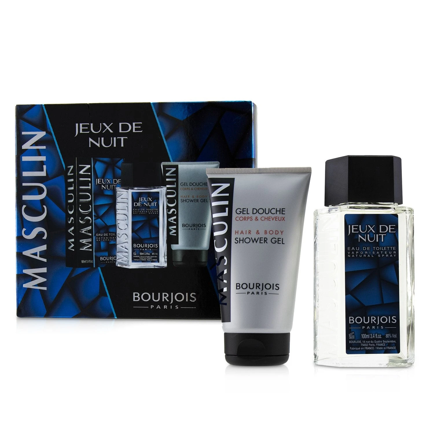 Bourjois Masculin Coffret: Jeux De Nuit Eau De Toilette Spray 100ml/3.3oz + Hair & Body Shower Gel 150ml/5oz 2pcs 4 Bourjois Masculin Coffret: Jeux De Nuit Eau De Toilette Spray 100ml/3.3oz + Hair & Body Shower Gel 150ml/5oz 2pcs - Image 2