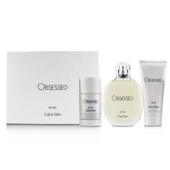 Calvin Klein Obsessed Coffret: Eau De Toilette Spray 125ml/4oz + Hair And Body Wash 100ml/3.4oz + Deodorant Stick 75ml/2.6oz 3pcs -Demet Perfume Shop 24074584014 1
