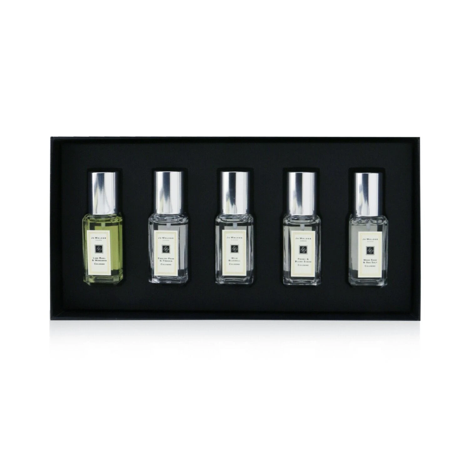 Jo Malone Cologne Collection: Lime Basil & Mandarin, English Pear & Freesia, Wild Bluebell, Peony & Blush Suede, Wood Sage &Sea Salt 5x9ml/0.3oz 3 Jo Malone Cologne Collection: Lime Basil & Mandarin, English Pear & Freesia, Wild Bluebell, Peony & Blush Suede, Wood Sage &Sea Salt 5x9ml/0.3oz