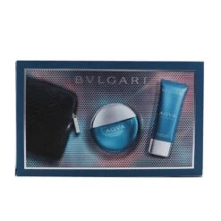 Bvlgari Aqva Pour Homme Coffret: Eau De Toilette Spray 100ml/3.4oz + After Shave Balm 100ml/3.4oz + Pouch 2pcs+Pouch -Demet Perfume Shop 25515535014 2