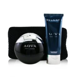 Bvlgari Aqva Pour Homme Coffret: Eau De Toilette Spray 100ml/3.4oz + After Shave Balm 100ml/3.4oz + Pouch 2pcs+Pouch