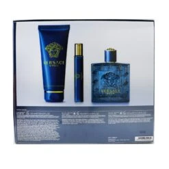 Versace Eros Coffret: Eau De Toilette Spray 100ml/3.4oz + Eau De Toilette Spray 10ml/0.3oz + Shower Gel 150ml/5oz 3pcs -Demet Perfume Shop 25531686614 2
