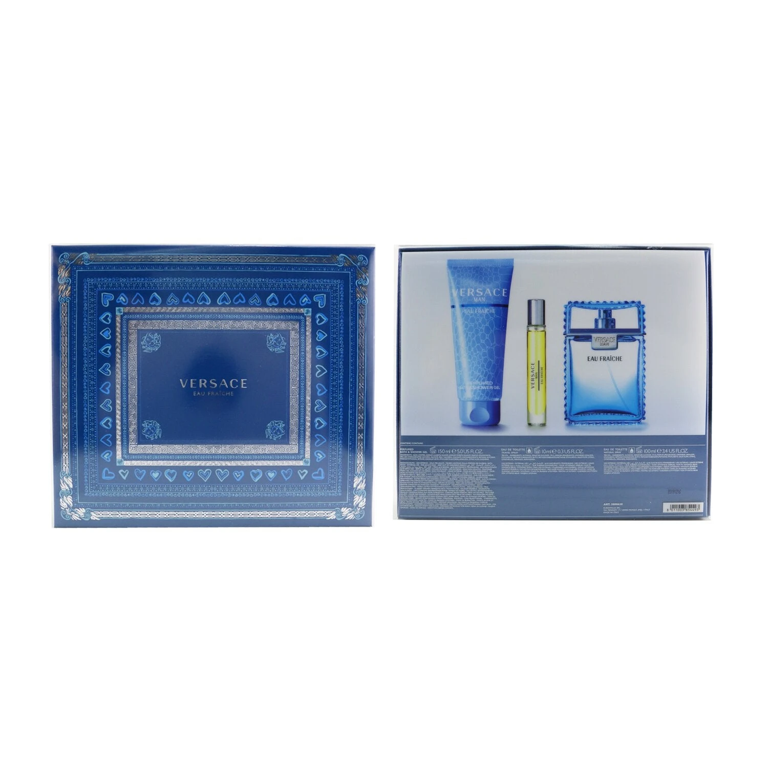Versace Eau Fraiche Coffret: Eau De Toilette Spray 100ml/3.4oz + Bath&Shower Gel 150ml/5oz + Eau De Toilette Spray 10ml/0.3oz 3pcs 4 Versace Eau Fraiche Coffret: Eau De Toilette Spray 100ml/3.4oz + Bath&Shower Gel 150ml/5oz + Eau De Toilette Spray 10ml/0.3oz 3pcs - Image 2