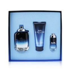 Coach Blue Coffret: Eau De Toilette Spray 100ml/3.3oz + Eau De Toilette Spray 15ml/0.5oz + Shower Gel 100ml/3.3oz 3pcs