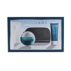 Bvlgari Aqva Pour Homme Coffret: Eau De Toilette Spray 100ml/3.4oz + After Shave Balm 100ml/3.4oz + Pouch 2pcs+Pouch -Demet Perfume Shop 25919935014 2