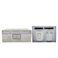 Voluspa Scalloped Edge Candle & Reed Diffuser Coffret - Mokara 2pcs -Demet Perfume Shop 26621775115 1