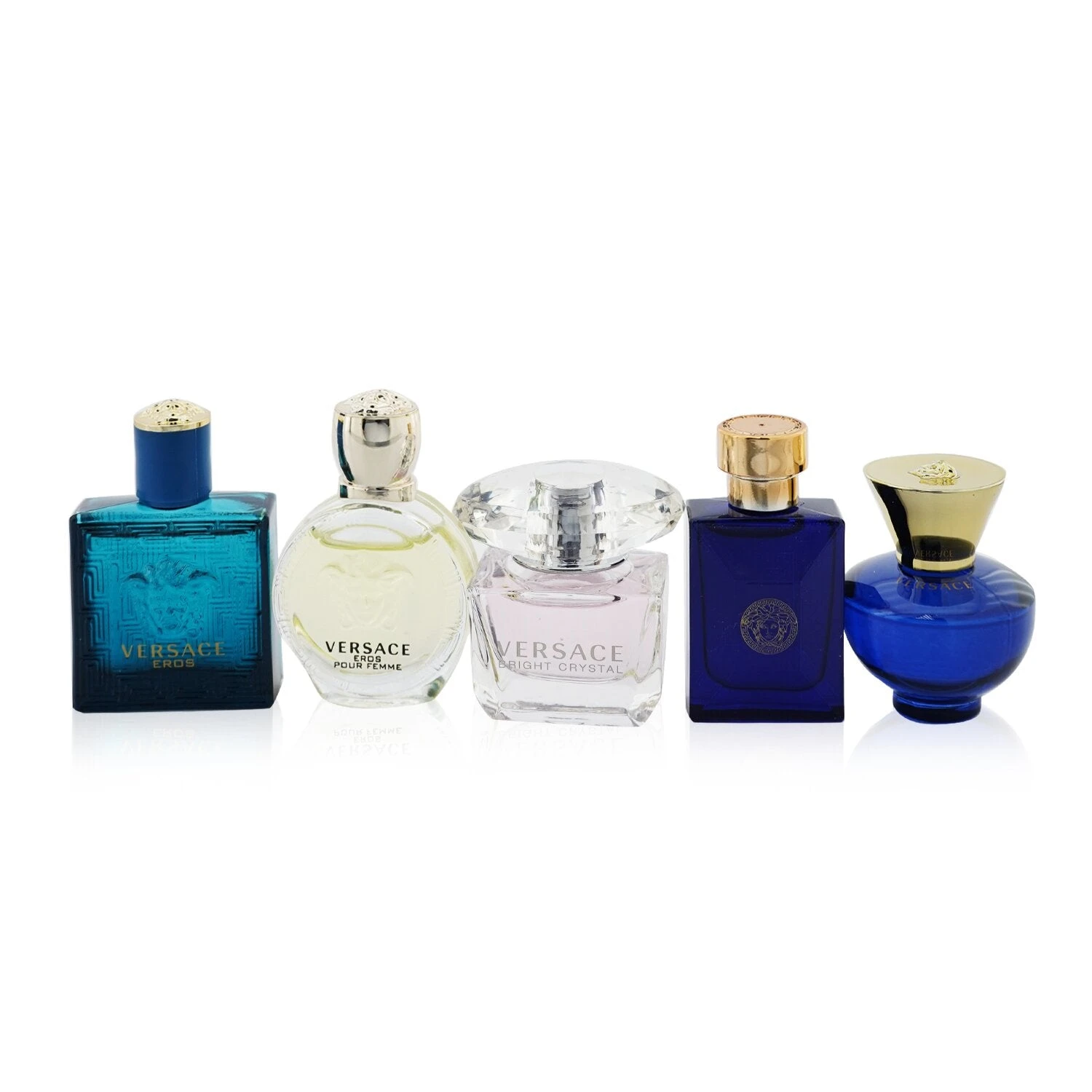 Versace Miniature Coffret: Eros PH EDT, Eros PF EDT, Bright Crystal EDT + Dylan Blue PH EDT + Dylan Blue PF EDP 5x5ml/0.17oz 3 Versace Miniature Coffret: Eros PH EDT, Eros PF EDT, Bright Crystal EDT + Dylan Blue PH EDT + Dylan Blue PF EDP 5x5ml/0.17oz