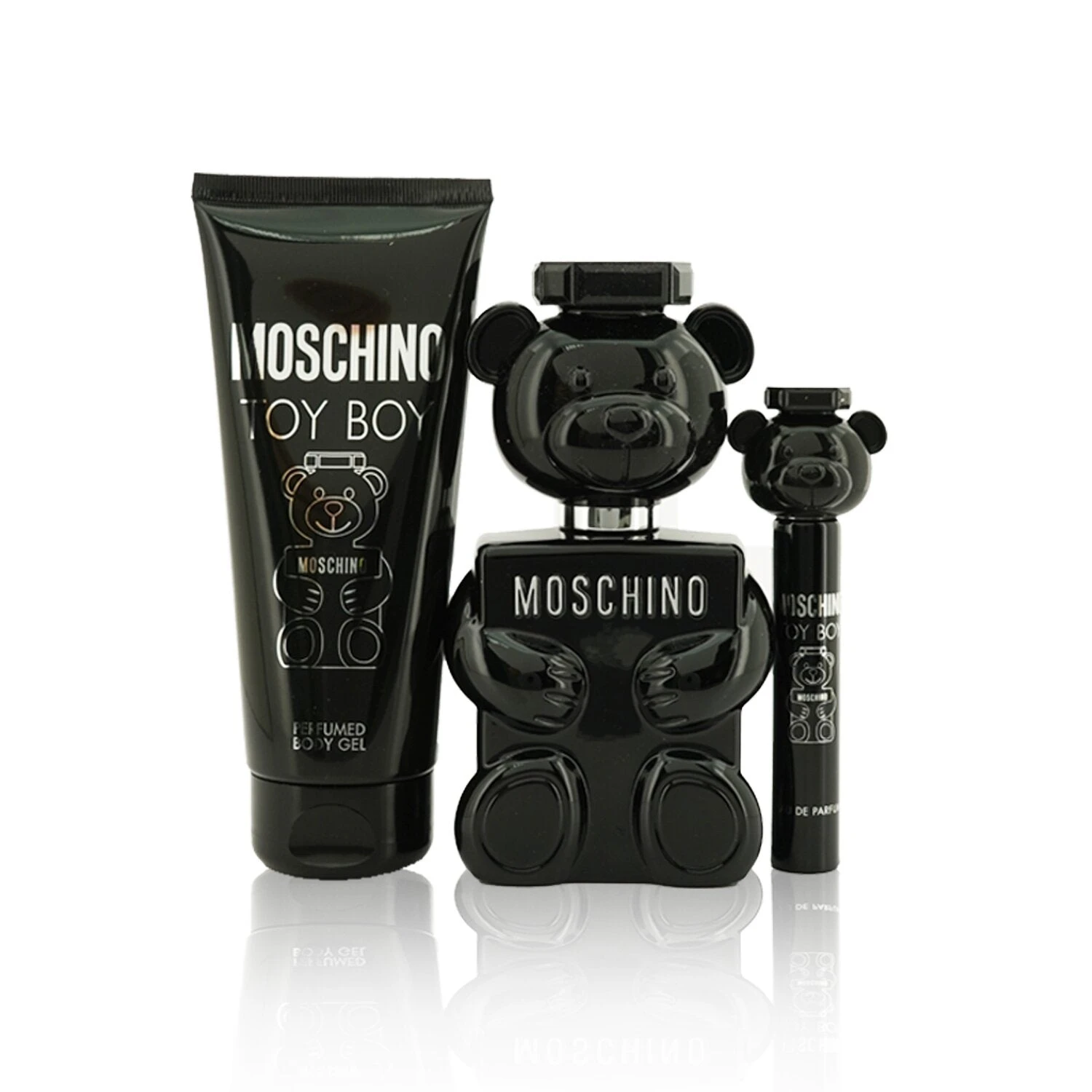 Moschino Toy Boy Coffret: Eau De Parfum Spray 100ml/3.4oz + Perfumed Body Gel 200ml/6.7oz + Eau De Parfum Spray 10ml/0.3oz 3pcs 3 Moschino Toy Boy Coffret: Eau De Parfum Spray 100ml/3.4oz + Perfumed Body Gel 200ml/6.7oz + Eau De Parfum Spray 10ml/0.3oz 3pcs