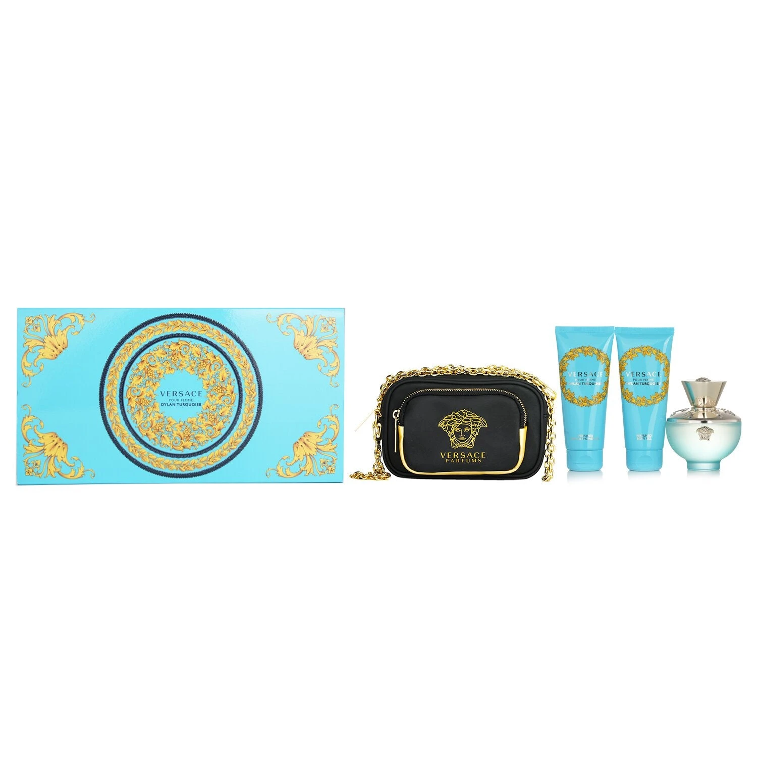 Versace Dylan Turquoise Coffret: 3pcs+1Bag 3 Versace Dylan Turquoise Coffret: 3pcs+1Bag