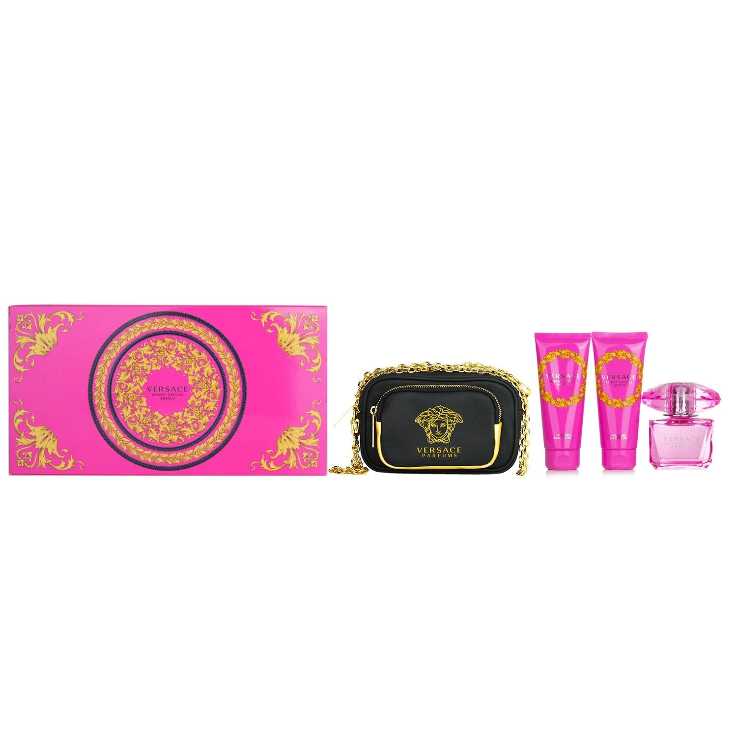Versace Bright Crystal Absolu Coffret: 3pcs+1Bag 3 Versace Bright Crystal Absolu Coffret: 3pcs+1Bag