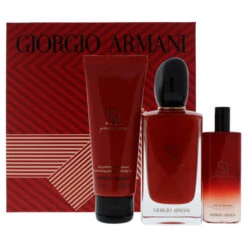 Giorgio Armani Si Passione By Giorgio Armani For Women - 3 Pc Gift Set 3.4 Oz EDP Spray, 0.5oz EDP Spray, 2.5oz Moisturizing Perfumed Body Lotion
