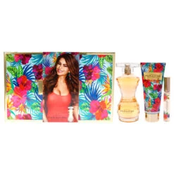 Sofia Vergara Tempting Paradise By Sofia Vergara For Women - 3 Pc Gift Set 3.4oz EDP Spray, 0.33oz EDP Rollerball, 3.4oz Shimmer Body Lotion