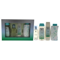 Ajmal Raindrops By Ajmal For Women - 4 Pc Gift Set 1.7oz EDP Spray, 3.4oz Body Lotion, 6.7oz Shower Gel, 3.5oz Perfumed Body Powder