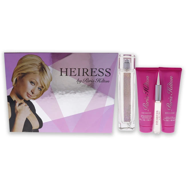 Paris Hilton Heiress By Paris Hilton For Women - 4 Pc Gift Set 3.4oz EDP Spray, 0.34oz EDP Roll-On, 3oz Body Lotion, 3oz Bath And Shower Gel 3 Paris Hilton Heiress By Paris Hilton For Women - 4 Pc Gift Set 3.4oz EDP Spray, 0.34oz EDP Roll-On, 3oz Body Lotion, 3oz Bath And Shower Gel